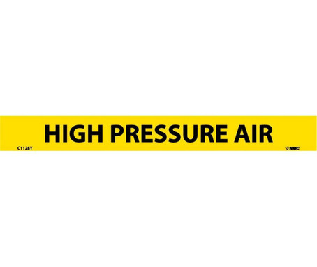 Pipemarker - PS Vinyl - High Pressure Air - 1X9 1/2" Cap Height - C1128Y