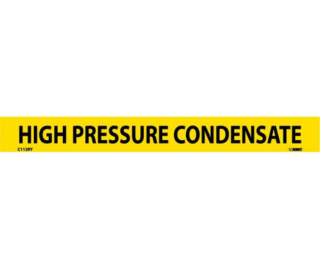 Pipemarker - PS Vinyl - High Pressure Condensate - 1X9 1/2" Cap Height - C1129Y