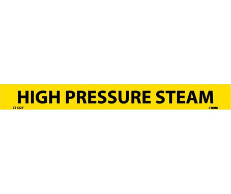 Pipemarker - PS Vinyl - High Pressure Steam - 1/18 7 - C1132Y