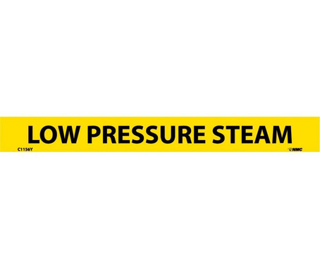 Pipemarker - PS Vinyl - Low Pressure Steam - 1X9 1/2" Cap Height - C1156Y