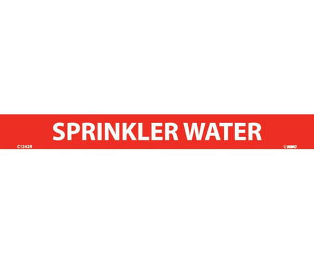 Pipemarker - PS Vinyl - Sprinkler Water - 1X9 1/2" Cap Height - C1242R