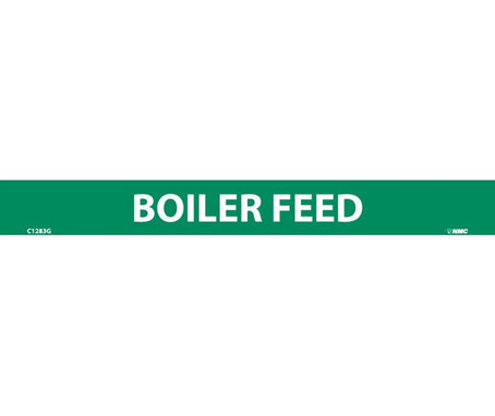 Pipemarker - Boiler Feed - 1X9 - 1/2 Letter - PS Vinyl - C1283G