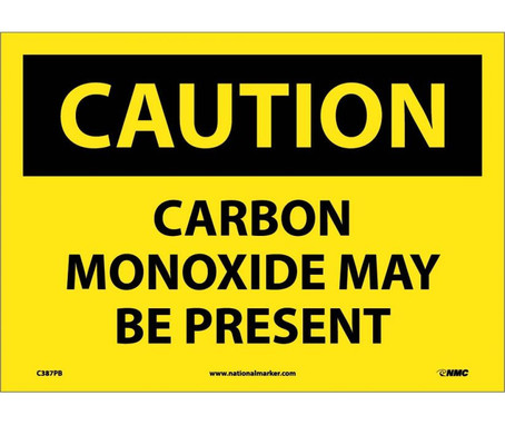 Caution: Carbon Monoxide May Be Present - 10X14 - PS Vinyl - C387PB
