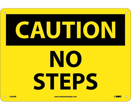 Caution: No Steps - 10X14 - Rigid Plastic - C565RB