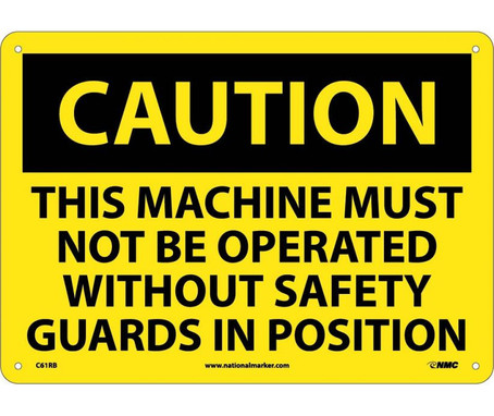 Caution: This Machine Must Not Be Operated With - Rigid Plastic - C61RB