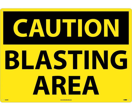 Caution: Blasting Area - 20X28 - Rigid Plastic - C663RD