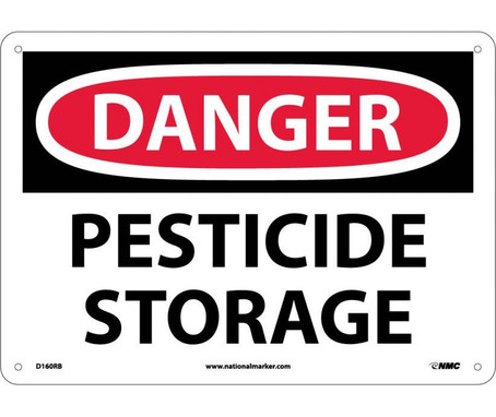 Danger: Pesticide Storage - 10X14 - Rigid Plastic - D160RB