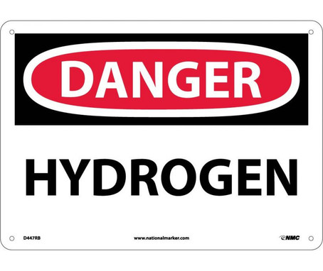 Danger: Hydrogen - 10X14 - Rigid Plastic - D447RB