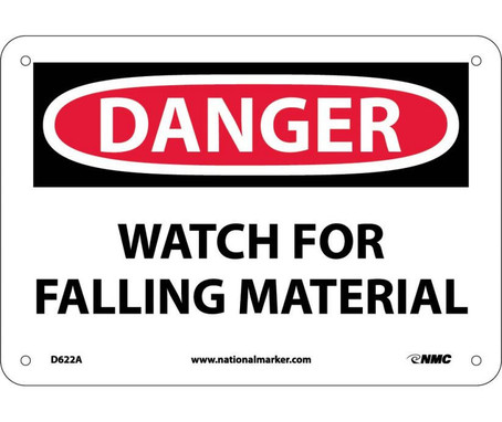 Danger: Watch For Falling Materials - 7X10 - .040 Alum - D622A