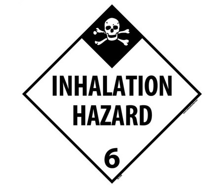 Placard - Inhalation Hazard 6 - 10.75X10.75 - Rigid Plastic - DL135R