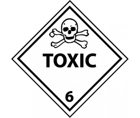 Dot Shipping Labels - Toxic 6 - 4X4 - PS Paper - 500/Rl - DL87AL