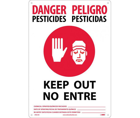 Danger: Pesticides Keep Out (Bilingual) - 20X14 - Rigid Plastic - DPSA1RC