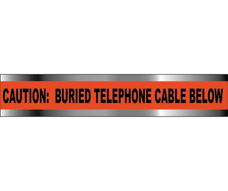 Detectable Underground Tape - Caution Telephone Line Below - 6"X1000' - DT6 OTC