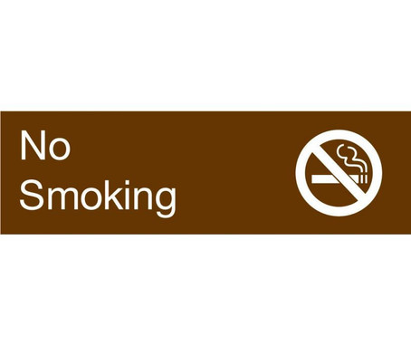 Engraved - No Smoking (Graphic) - 3X10 Brown - 2 Ply Plastic - EN15BN