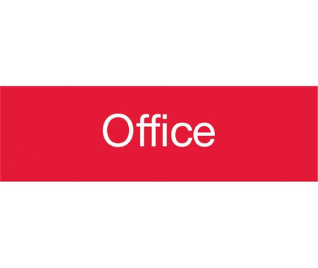 Engraved - Office - 3X10 - Red - 2Ply Plastic - EN16R