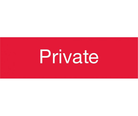 Engraved - Private - 3X10 - Red - 2Ply Plastic - EN17R