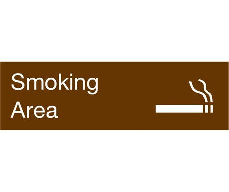 Engraved - Smoking Area (Graphic) - 3X10 Brown - 2 Ply Plastic - EN21BN