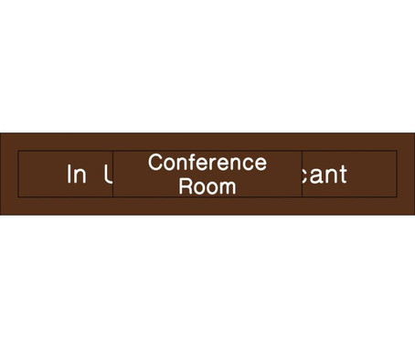 Engraved - Conference Room In Use/Vacant - 2X10 - Brown - 2Ply Plastic - EN303BN