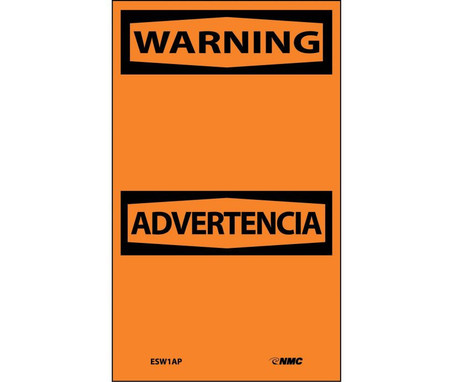 Warning: Blank - Bilingual - 5X3 - PS Vinyl - Pack of 5 - ESW1AP