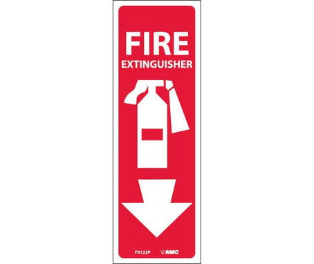 Fire Extinguisher (Vertical) - 12X4 - PS Vinyl - FX122P