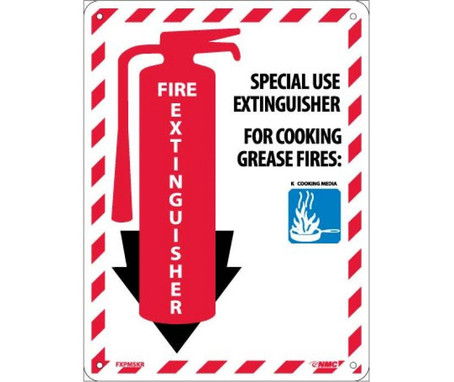 Special Use Extinguisher For Cooking Grease Fires - 12X9 - Rigid Plastic - FXPMSKR