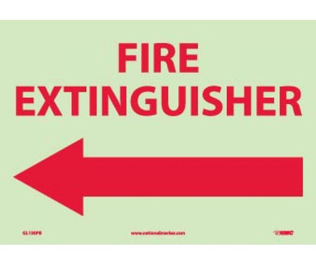 Fire - Fire Extinguisher - Left Arrow - 10X14 - PS Vinylglow - GL130PB