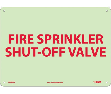 Fire - Fire Sprinkler Shut-Off Valve - 10X14 - Rigid Plasticglow - GL160RB