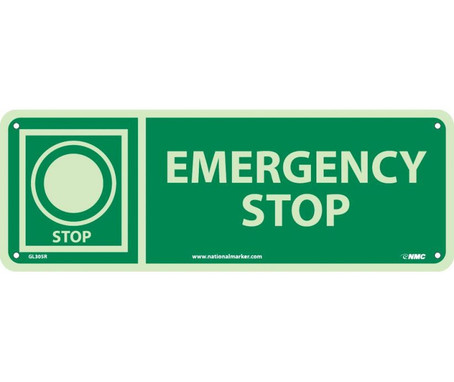 Emergency Stop - 5X14 - Glow Rigid - GL305R