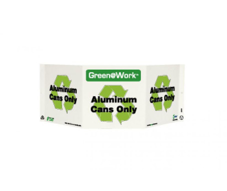 Tri-View - Aluminum Cans Only - 7.5X20 - Recycle Plastic - GW3028