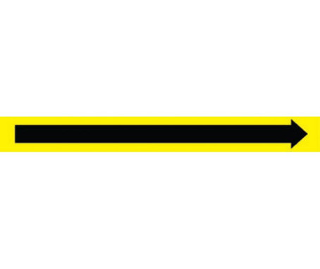 Pipemarker - PS Vinyl - Directional Arrows - Yellow - Perf At 4" - 2In X 18Yd Rl - H2050Y