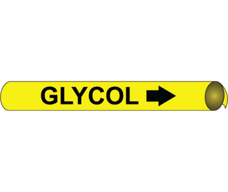 Pipemarker Strap-On - Glycol B/Y - Fits Over 10" Pipe - H4050