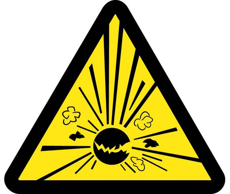 Label - Graphic For Explosives Hazard - 2In Dia - PS Vinyl - ISO264AP