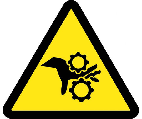 Label - Graphic For Gear Entanglement Hazard - 4In Dia - PS Vinyl - ISO448AP