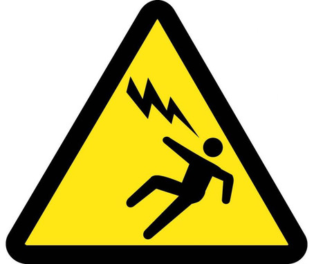 Label - Graphic For Voltage Discharge Hazard - 4In Dia - PS Vinyl - ISO460AP