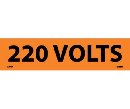 Voltage Marker - PS Vinyl - 220 Volts - 2X9 - 72/Roll - J2005O