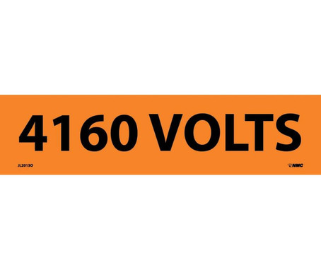 Voltage Marker - PS Vinyl - 4160 Volts - 2 1/4X9 - JL2013O