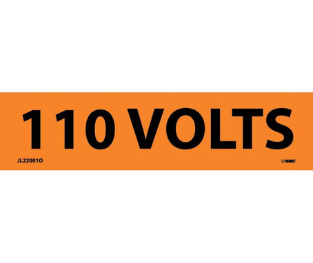 Voltage Marker - PS Vinyl - 110 Volts - 1 1/8X4 1/2 - JL22001O