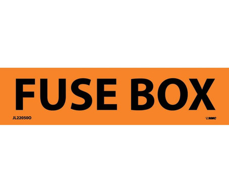 Electrical Markers - Fuse Box - 1.125X4.5 - PS Vinyl - Pack of 25 - JL22050O