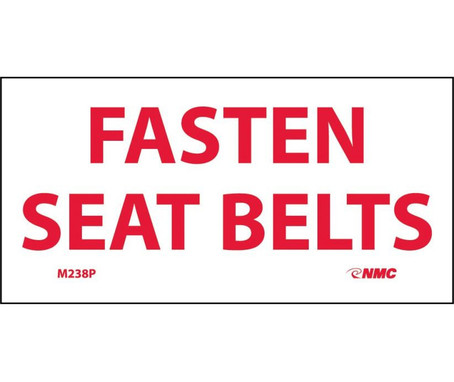 Fasten Seat Belts - 2X4 - PS Vinyl - M238P