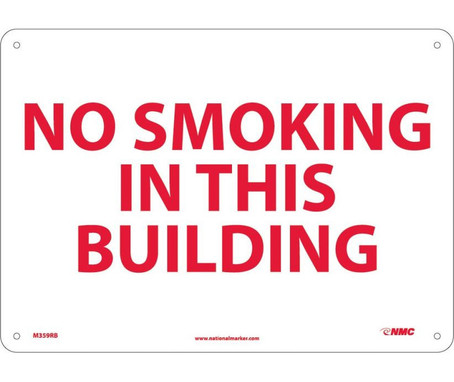 No Smoking In This Building - 10X14 - Rigid Plastic - M359RB