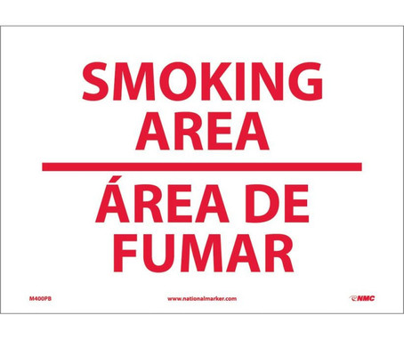 Smoking Area (Bilingual) - 10X14 - PS Vinyl - M400PB