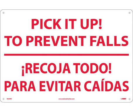 Pick It Ip! To Prevent Falls Recoja Todo (Bilingual) - 14X20 - Rigid Plastic - M439RC