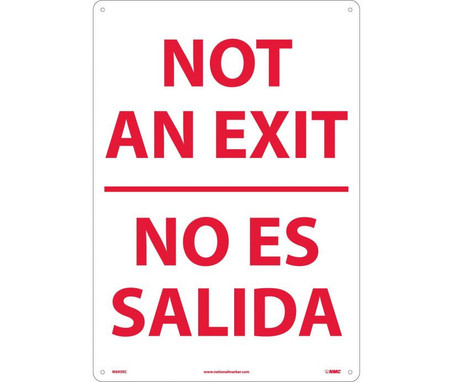 Not An Exit Bilingual - 20X14 - Rigid Plastic - M695RC