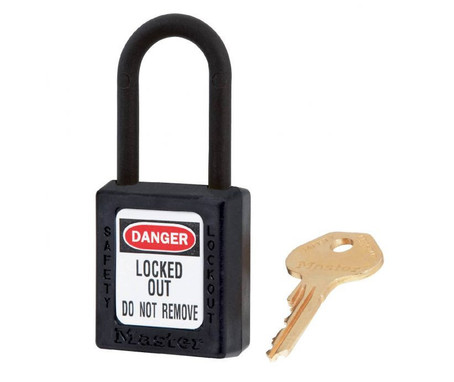 Padlock - Dielectric - Black - 1 1/2"W 1 3/4"H Body - 1 1/2" Shackle Clearance - MP406BK