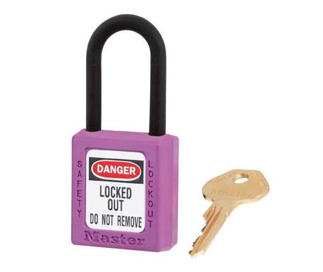 Padlock - Dielectric - Purple - 1 1/2"W 1 3/4"H Body - 1 1/2" Shackle Clearance - MP406P