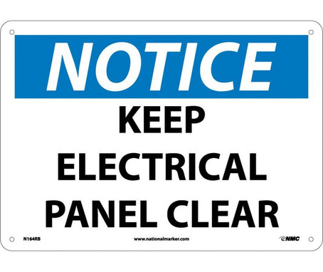 Notice: Keep Electrical Panel Clear - 10X14 - Rigid Plastic - N164RB