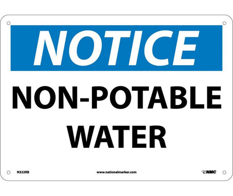 Notice: Non-Potable Water - 10X14 - Rigid Plastic - N322RB