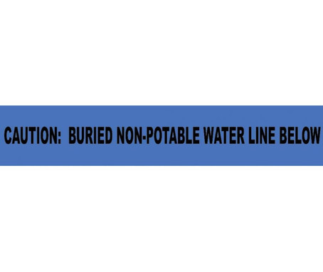 Non-Detectable Underground Tape - Caution Buried Non-Potable Water Line Below - 6"X1000' - ND6 BNPW