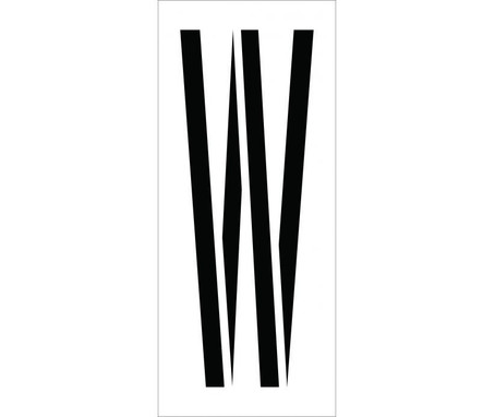 Stencil - Letter W - 24" - PMC24-W
