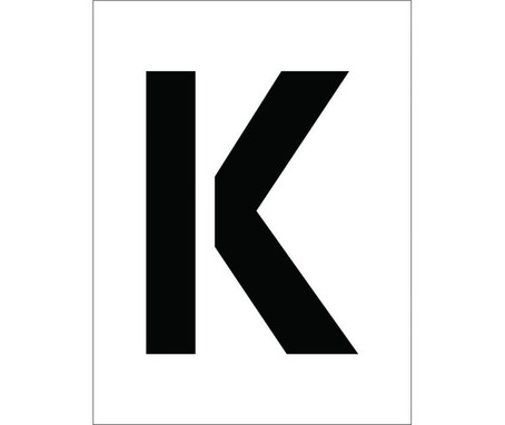Stencil - Letter K - 8" - PMC8-K